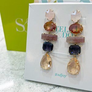 Stella & Dot Gem Linear Earrings